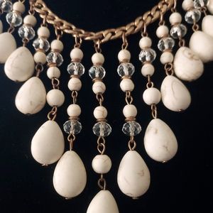 Vintage beaded Bib Statement Necklace